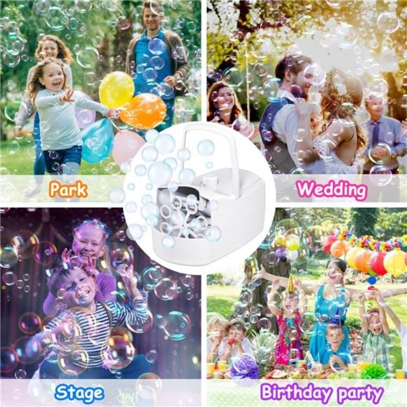 Bubble Machine, Automatic Bubble Blower Electronics Bubble Maker for Kids - Picture 6 of 6